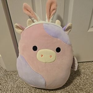 Squishmallows 2024 Limited Edition 12 in EASTER Patty the Cow with Bunny Ears